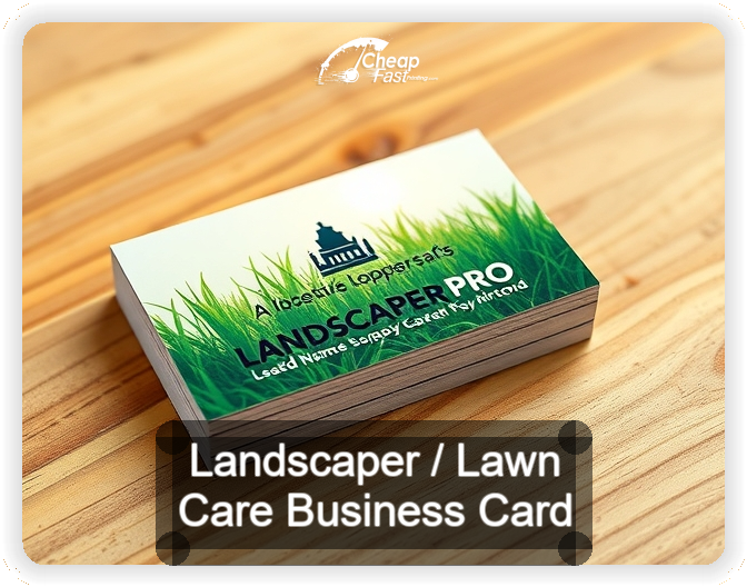 Landscaper Lawn Care business card design sample