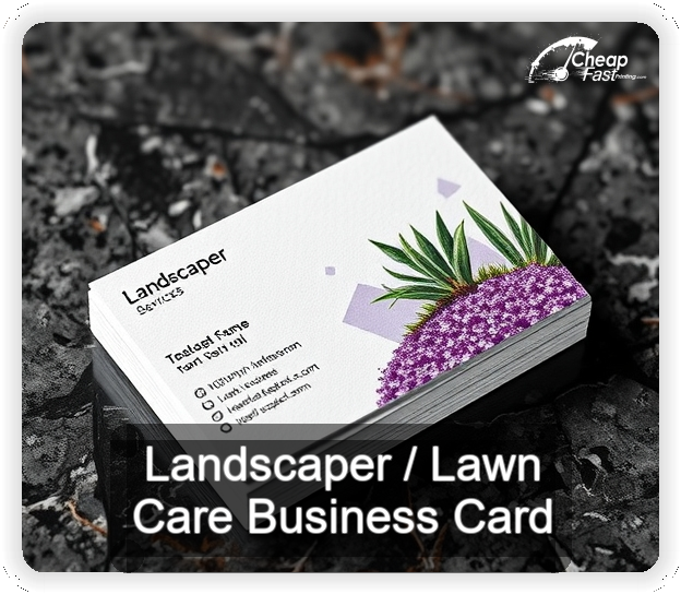Landscaper Lawn Care business card design sample