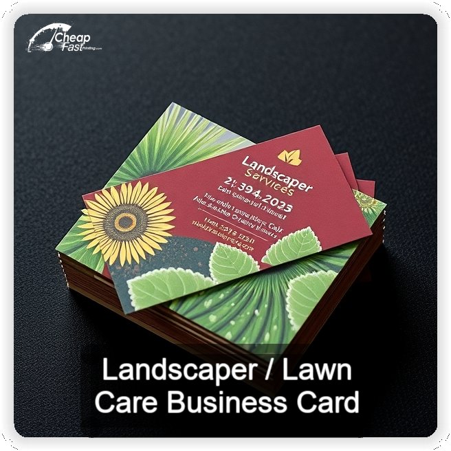 Landscaper Lawn Care business card design sample