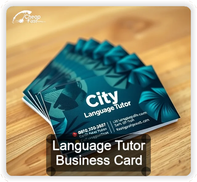 Language Tutor business card design sample