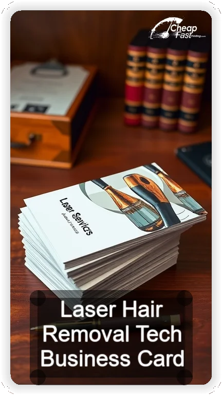 Laser Hair Removal Tech business card design sample