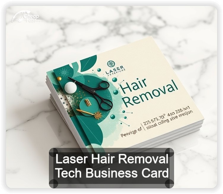 Laser Hair Removal Tech business card design sample