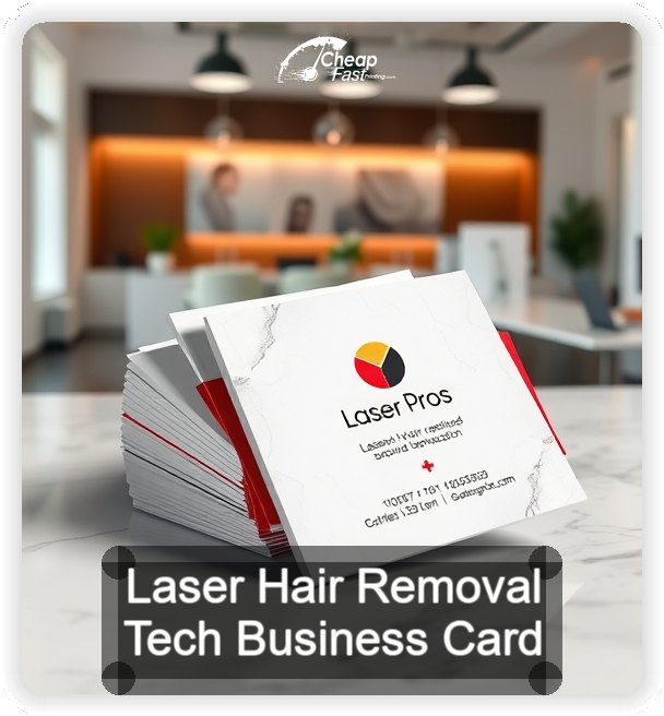 Laser Hair Removal Tech business card design sample