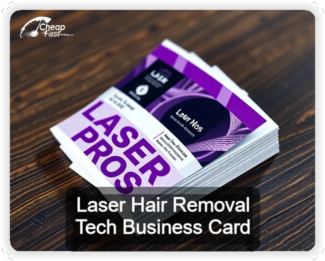 Laser Hair Removal Tech business card design sample