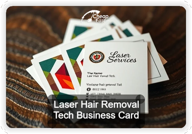 Laser Hair Removal Tech business card design sample