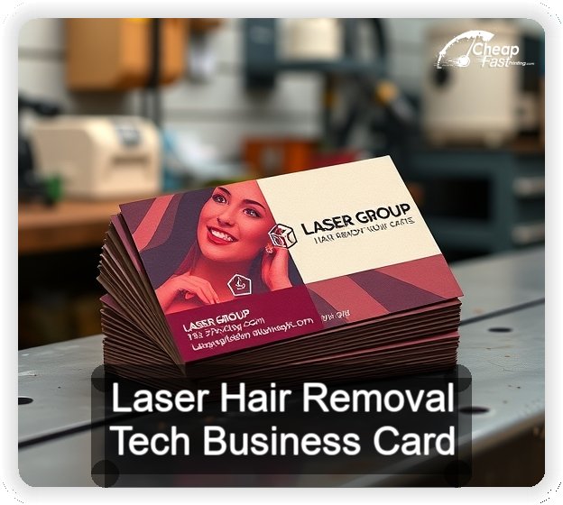 Laser Hair Removal Tech business card design sample