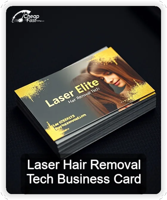 Laser Hair Removal Tech business card design sample