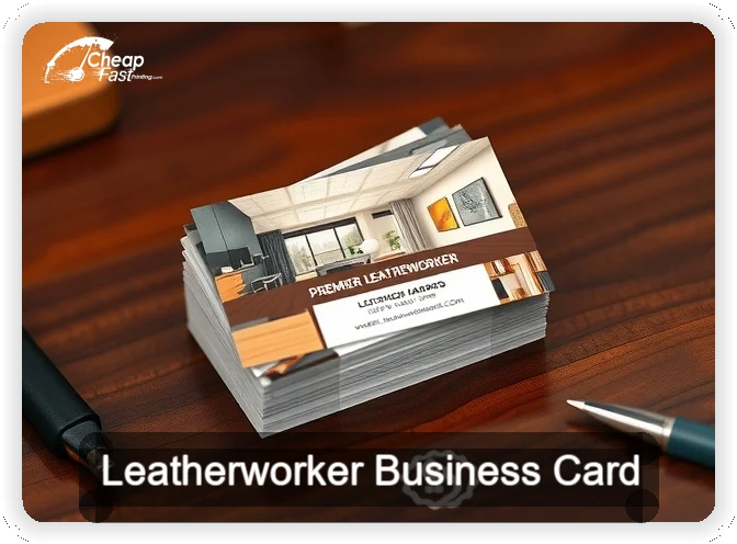 Leatherworker business card design sample
