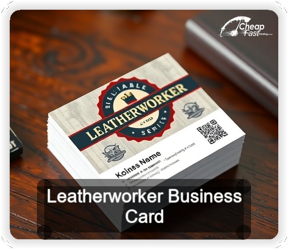 Leatherworker business card design sample