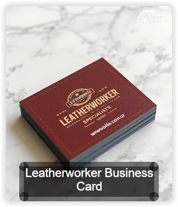 Leatherworker business card design sample