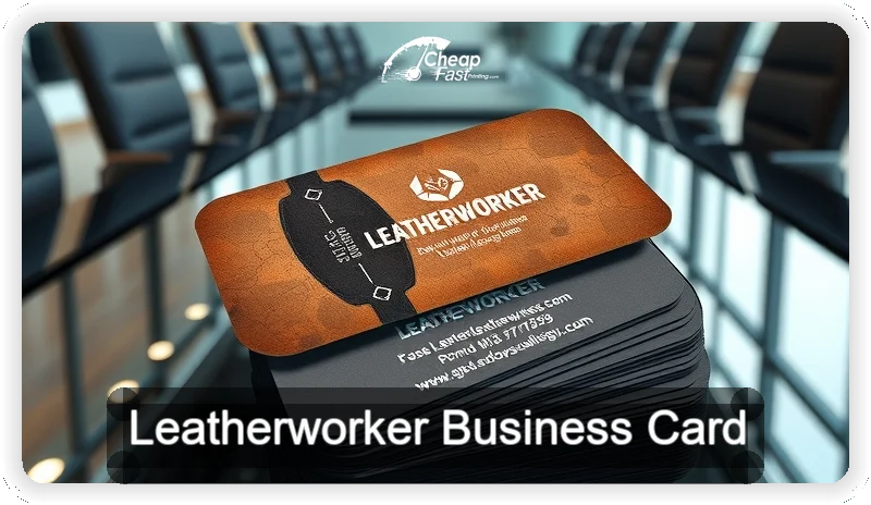 Leatherworker business card design sample