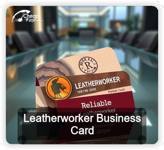 Leatherworker business card design sample