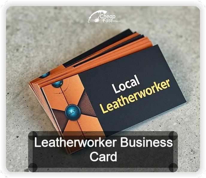 Leatherworker business card design sample