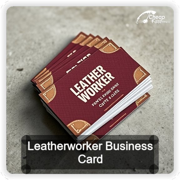 Leatherworker business card design sample