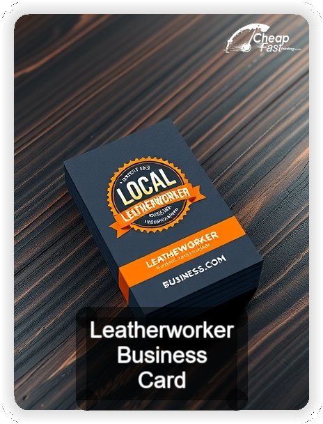 Leatherworker business card design sample