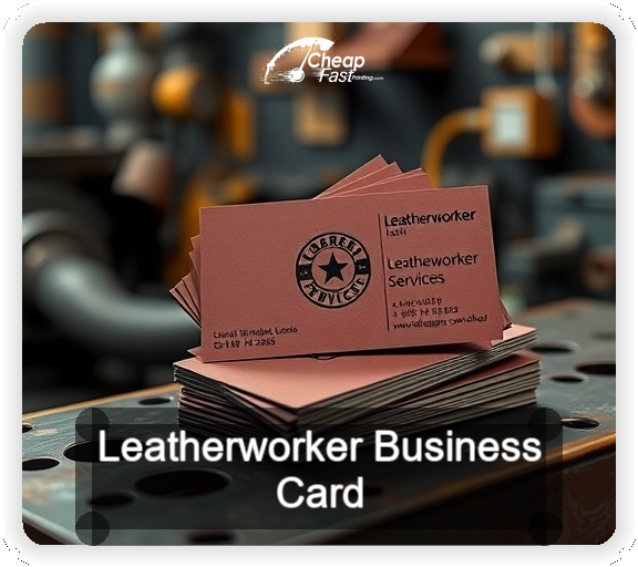 Leatherworker business card design sample