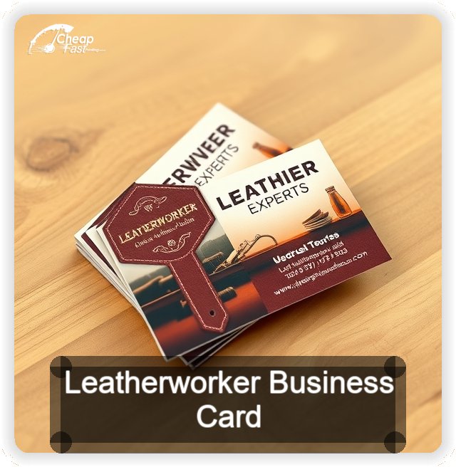 Leatherworker business card design sample