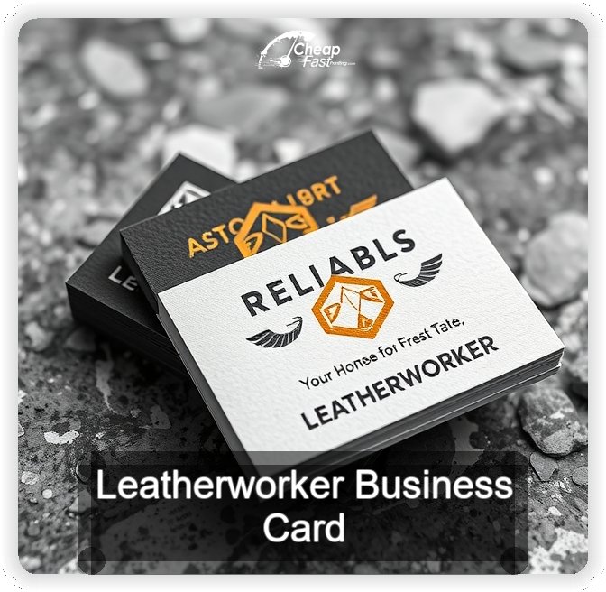 Leatherworker business card design sample