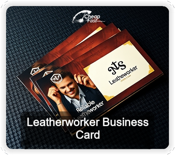 Leatherworker business card design sample