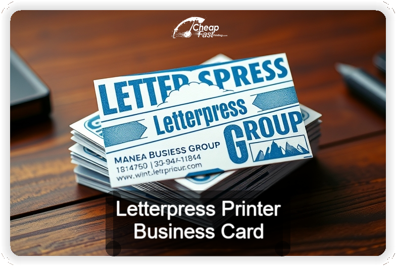 Letterpress Printer business card design sample
