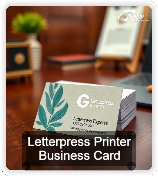 Letterpress Printer business card design sample