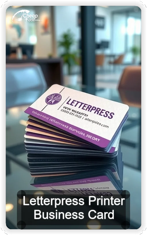 Letterpress Printer business card design sample