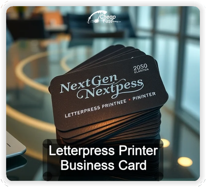 Letterpress Printer business card design sample