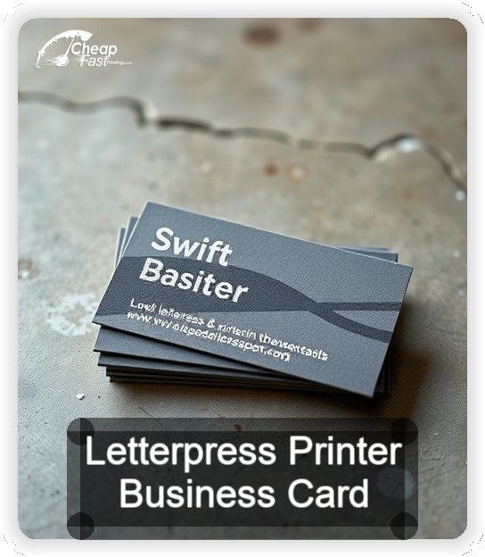 Letterpress Printer business card design sample