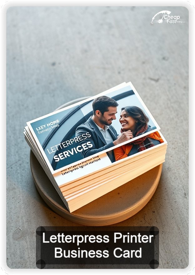 Letterpress Printer business card design sample
