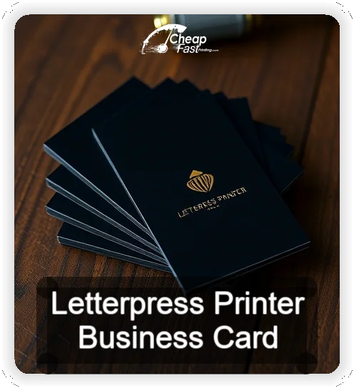 Letterpress Printer business card design sample