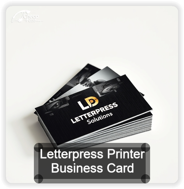 Letterpress Printer business card design sample