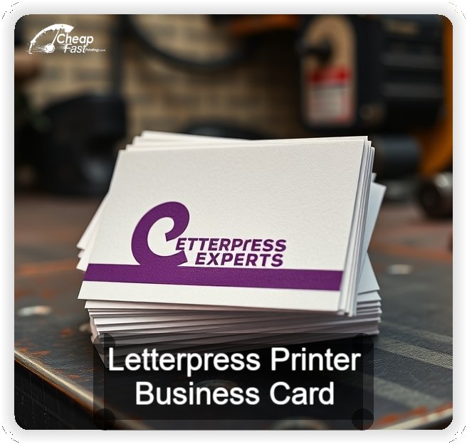 Letterpress Printer business card design sample