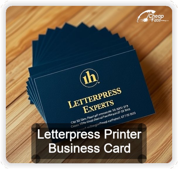 Letterpress Printer business card design sample