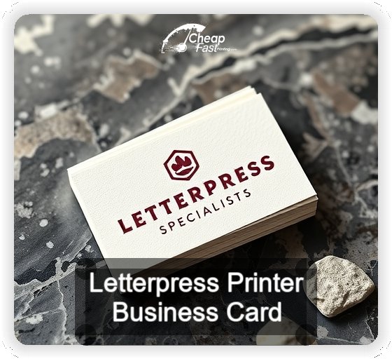 Letterpress Printer business card design sample