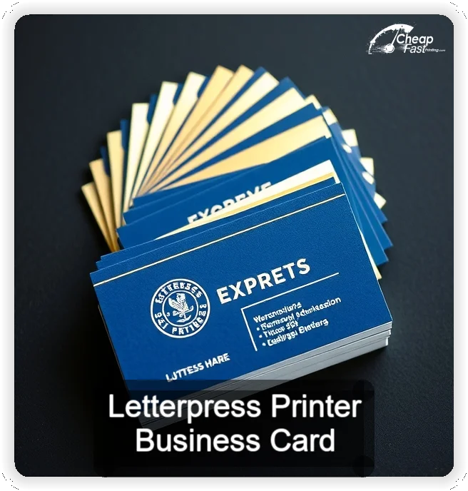 Letterpress Printer business card design sample
