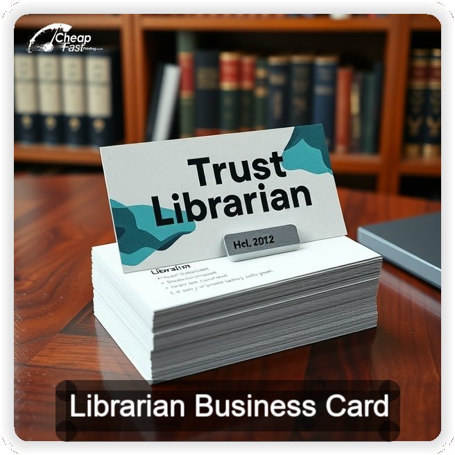 Librarian business card design sample