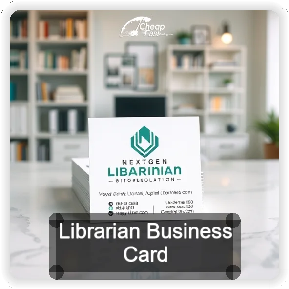Librarian business card design sample