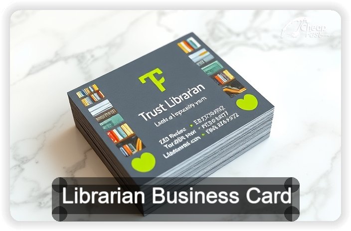 Librarian business card design sample
