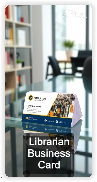 Librarian business card design sample