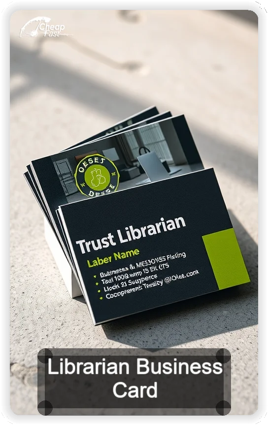 Librarian business card design sample