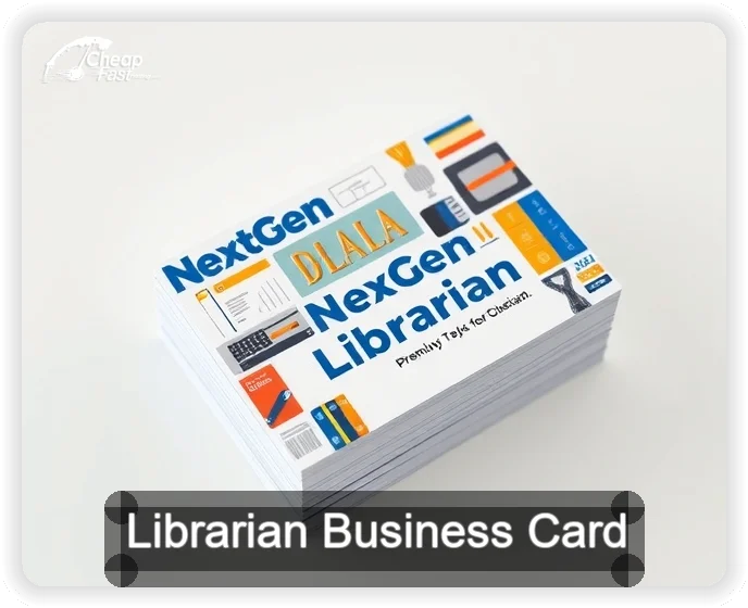 Librarian business card design sample