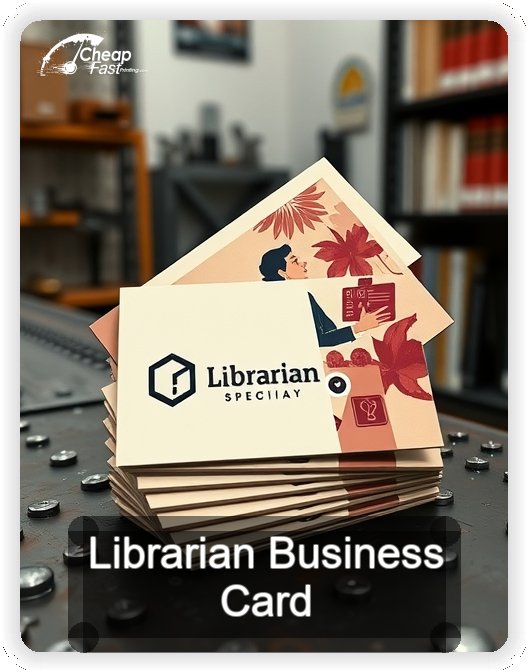 Librarian business card design sample