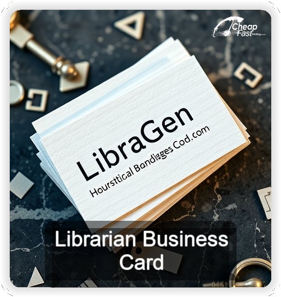 Librarian business card design sample
