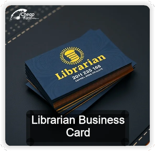 Librarian business card design sample