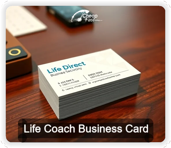 Life Coach business card design sample