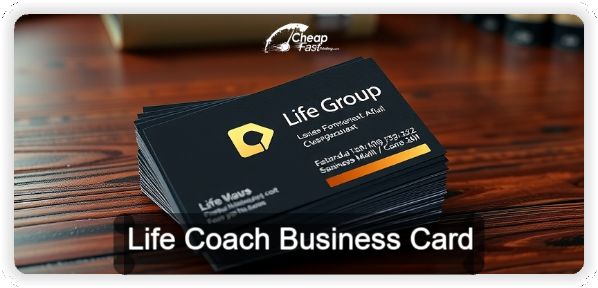 Life Coach business card design sample