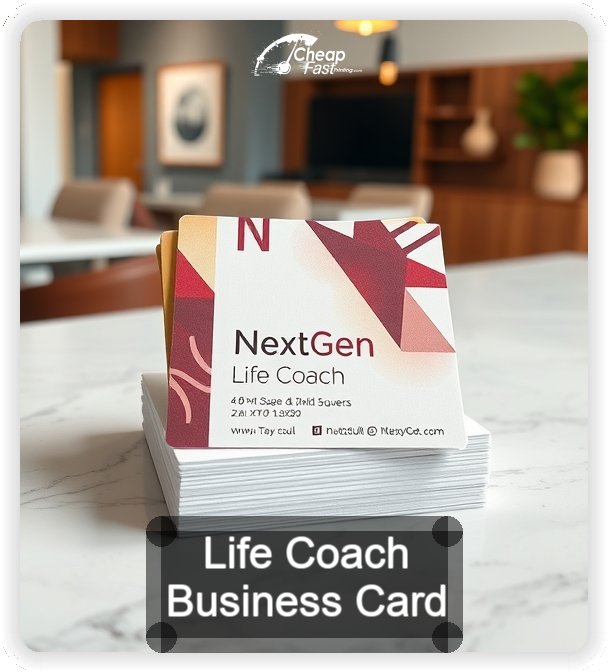Life Coach business card design sample