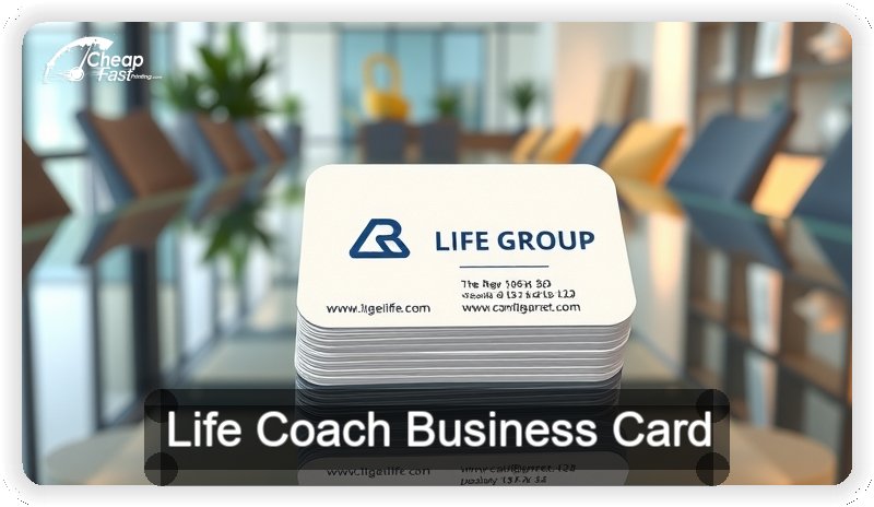 Life Coach business card design sample