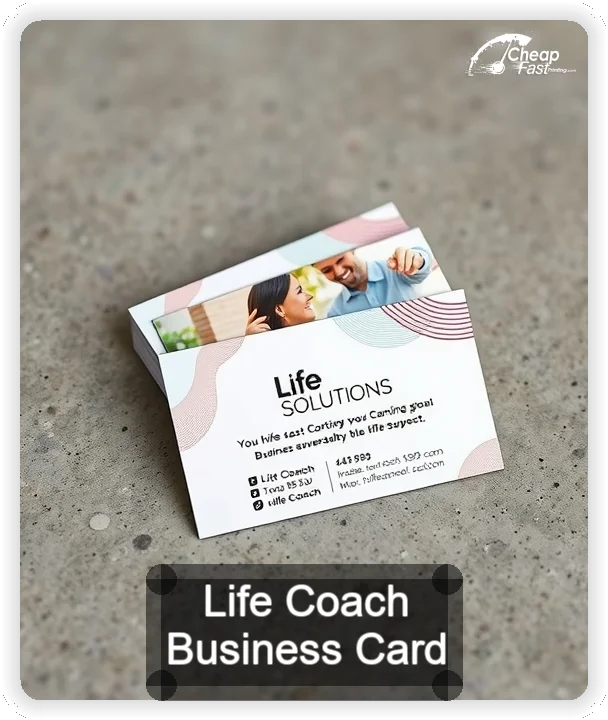 Life Coach business card design sample