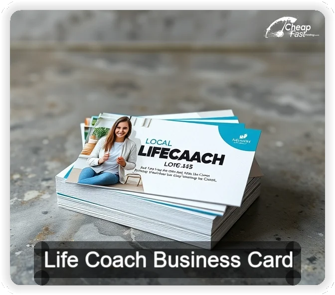 Life Coach business card design sample